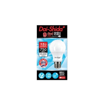 (แสง Daylight) หลอดไฟ LED Bulb DAI-SHIDA+ รุ่น LED A60 ขั้ว E27 ขนาด 7W หลอดประหยัดไฟ LED หลอดไฟเกลียว