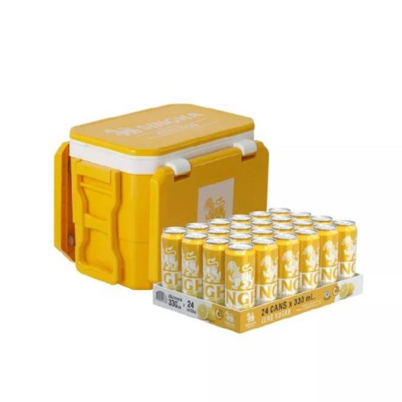 SINGHA PARTY COOLER พร้อม LEMON SODA ถังน้ำแข็งสิงห์