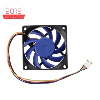 12V DC 32 70mm 4-Pin Computer Case CFM PWM CPU PC Fan Blue &amp; Black