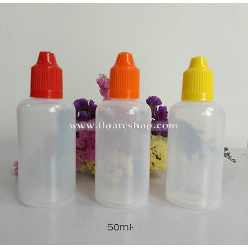 50ml สีขาวขุ่น ขวดหยด หัวเข็ม สำหรับใส่ของเหลว น้ำยา น้ำมัน