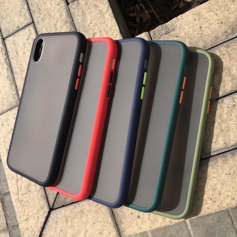 เคส ขอบสีหลังขุ่น กันกระแทก Vivo Y95 Y91 Y91C Y93 Y1S