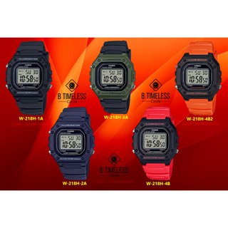 CASIO รุ่น  W-218H / W-218H-1A,W-218H-2A,W-218H-3A,W-218H-4B,W-218H-4B2 ของแท้100% รับประกันตัวเครื่องและถ่าน 1 ปีเต็ม