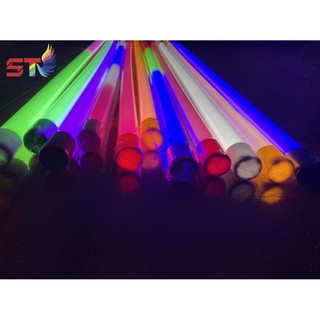 หลอดไฟนีออน LED T8 กันน้ำได้ หลอดไฟตกแต่งงานวัด เหมาะสำหรับสร้างจุดเด่นให้กับงานเทศกาลต่างๆ สีม่วง Purple
