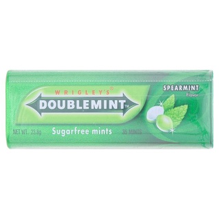 🔥HOT🔥 ริกลี่ย์ ดับเบิ้ลมินต์ เม็ดอมปราศจากน้ำตาล กลิ่นสเปียร์มินต์ 35 เม็ด Wrigleys Doublemint Spearmint Flavor Sugarfr