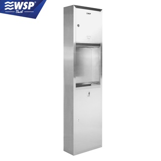 WSP ที่ใส่ทิชชู่และถังขยะสแตนเลส304 ใช้งานแบบ 2IN1 รุ่น TPW-304