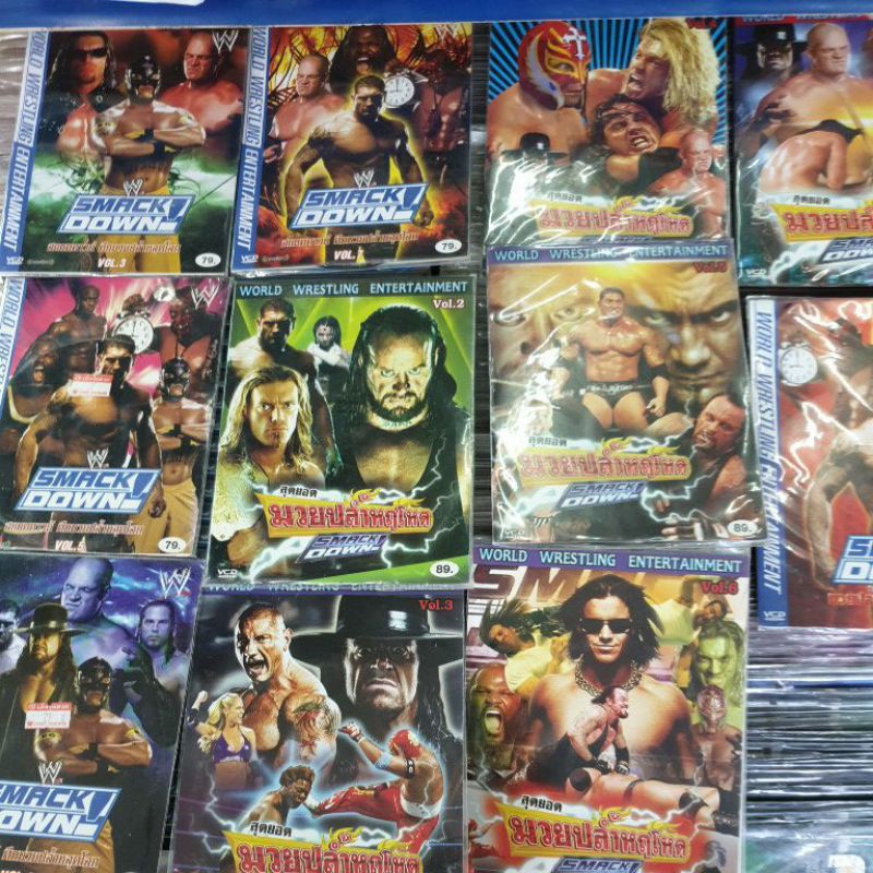 Vcd มวยปล้ำ WWE Smack down หลุดโลก มวยปล้ำหฤโหด มวยปล้ำโหดเกินพิกัดเหี้ยม​ แผ่นแท้ world wrestling e