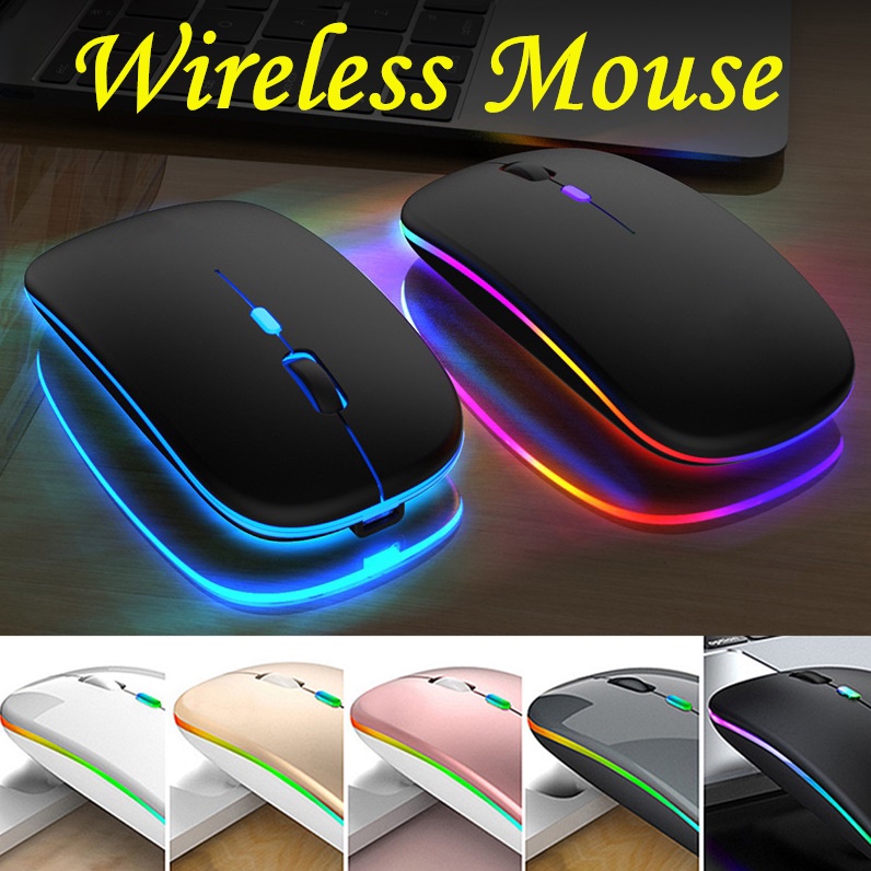 เมาส์ไร้สาย MI (มีแบตในตัว)  Optical Rechargeable Wireless Mouse  เมาส์บลูทูธ เมาส์เงียบ mice #8
