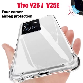 เคสโทรศัพท์มือถือ ซิลิโคนใส กันกระแทก สําหรับ Vivo V25 V25 5G V25E V23 V23E Y20 Y20i Y20s Y12S Y12A V 25 23 E 5G