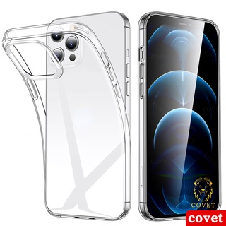 COVET Ultra Thin Clear สำหรับ ไอโฟน เคสไอโฟน เคส ไอโฟน เคสไอโฟน เคสกันกระแทก เคสไอโฟน11 เข้ากันได้สำหรับ iPhone 14 13 12 11 Pro Max X XS Max XR Soft TPU ซิลิโคนสำหรับ iPhone 8 7 6 Plus พลัส SE 2020 โทรศัพท์กรณี