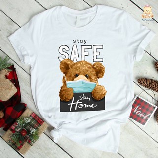 เสื้อครอบครัวพี่หมีลาย STAY SAFE (TS011)