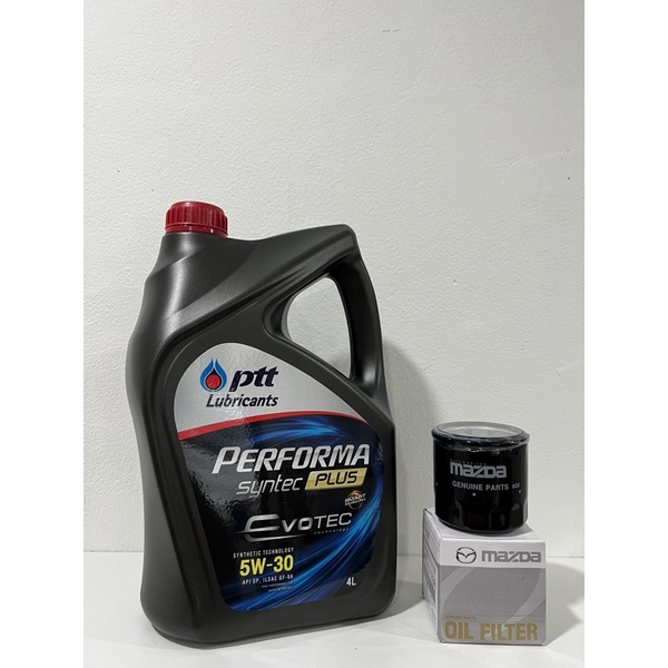 PTT PERFORMA SYNTEC PLUS 5W-30 + กรอง Mazda2/3 แท้