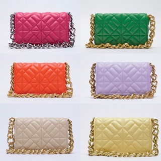 zara 100% quilted shoulder bag ของแท้💯💯จากช็อป โซ่ทองใหญ่สวยอร่าม คอนเฟิร์มความสวย