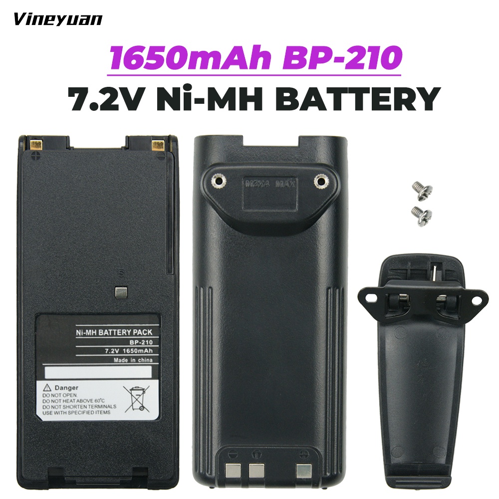 【D-64】วิทยุสื่อสาร แบตเตอรี่ BP-210 BP-209 BP-222 BP-209N BP-210N BP-222N พร้อมคลิป IC-A6 IC-A6E IC-