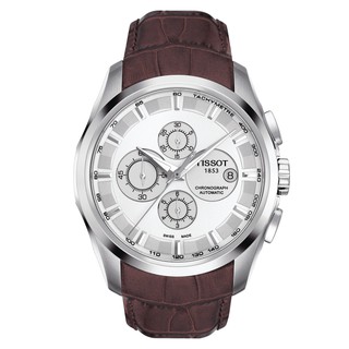 Tissot Couturier Automatic ทิสโซต์ คูทูเรียร์ ออโต้ สีเงิน น้ำตาล T0356271603100 นาฬิกาผู้ชาย