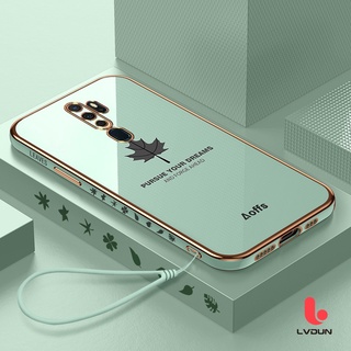 เคส OPPO A9 2020 A5 2020 A15S A15 A83 A53 A31 F9 A12 A3S A5S A7 A12E A5 2020 Soft maple leaves Case FY1