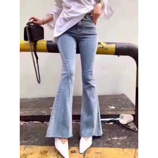 👖งานเกาหลีกางเกงยีนส์ตรง✔️👖