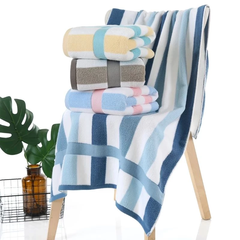 โปรแรง🔥งานโรงแรม ถุงซิปล็อค ผ้าเช็ดตัวคอตตอน เกรดพรีเมี่ยม ขนาด75*145cm. cotton100% หนานุ่ม ซับน้ำดีที่สุด