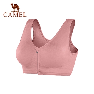 Camel ชุดชั้นในโยคะ ผู้หญิง วิ่ง รองรับ สปอร์ตบรา กันกระแทก