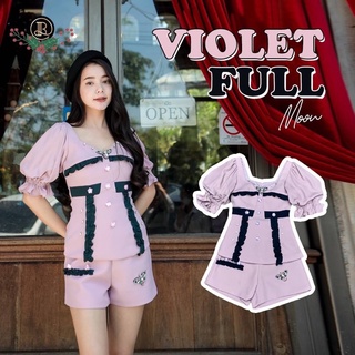 Violet Full Moon : BLT เซ็ตสีชมพูววว แขนตุ๊กตาน่ารัก แต่งระบายสีเขียวปักเจ้าแมลงปอ