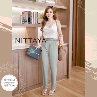 Nittaya N3 Set3ชิ้น เสื้อสายเดี่ยวมาพร้อมกางเกงขายาวเอวสูง รุ่นนี้ผ้าดีมาก ใส่เเล้วทรงสวย มีเข็มขัดเข้าชุดมาให้ด้วยนะคะ