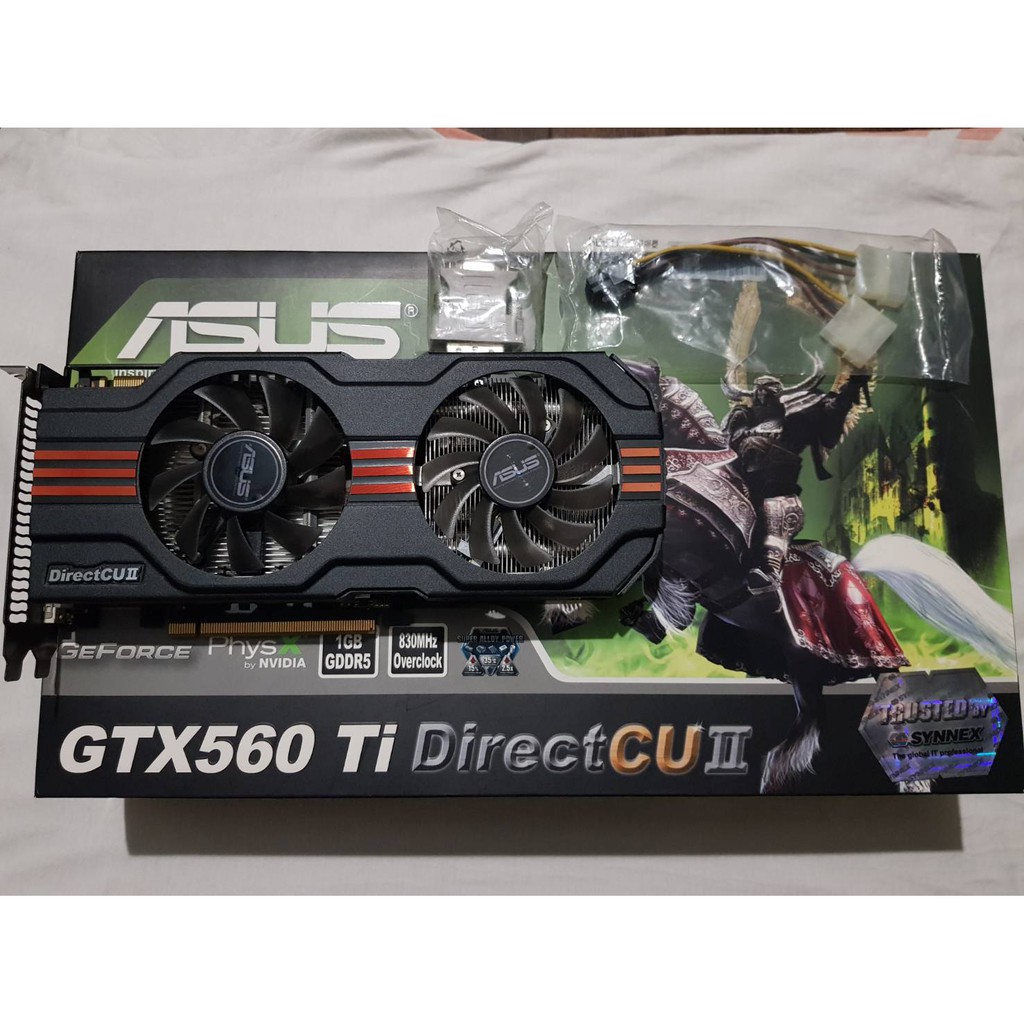 Asus Gtx 560 Ti Ddr5 1 Gb 256 Bit Top Gaming Directcu Ii พร อมกล องครบช ด Shopee Thailand