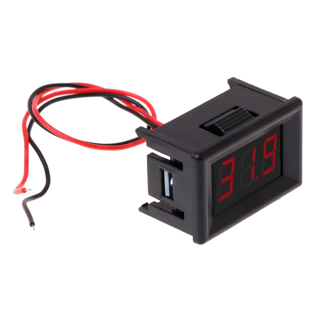 kiss*DC 2.4V-30V 2Wires Voltmeter Mini 0.36" Digital Voltage Gauge Meter for Auto Car
