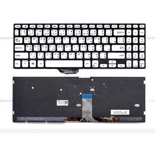 KEYBOARD ASUS S530U สีเทา   มีไฟ