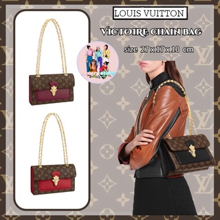 หลุยส์วิตตอง  Louis Vuitton VICTOIRE กระเป๋าโซ่/กระเป๋าสะพาย/ของแท้ 100%! ! ใหม่/โปรดปรึกษาฝ่ายบริการลูกค้าก่อนทำการสั่ง