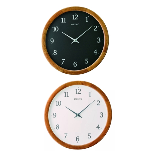 SEIKO นาฬิกาแขวน ขอบไม้แท้ ขนาด 14 นิ้ว รุ่น QXA763,QXA763B,QXA763Z