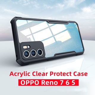 เคสโทรศัพท์มือถืออะคริลิค PC TPU ใส กันกระแทก สําหรับ OPPO Reno 7 Z 7Z 7SE 7Pro 6 5 Pro 6Z 5G 4G Reno6 Reno7 Reno 5Pro 6Pro