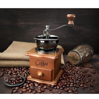 เครื่องบดเมล็ดกาแฟ เครื่องบดกาแฟ Coffee Grinder แบบมือหมุนสแตนเลส เครื่องบดกาเเฟ **พร้อมส่ง**