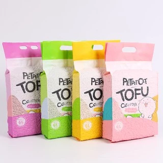 ทรายแมวเต้าหู้ 6 ลิตร/2kg ออร์แกนิค100% ผลิตจากกากถั่วเหลืองธรรมชาติ