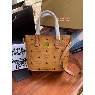 M CM Visetos Studded Anya Mini Tote แท้ Factory oem