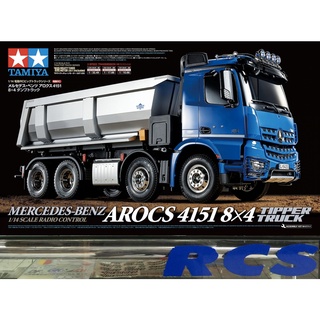 💥New💥 🏁 TAMIYA 56366 ชุดคิท 1/14 SCALE RADIO CONTROL MERCEDES BENZ AROCS 4151 8X4 TIPPER TRUCK ต้องไปสร้างและทำสีเอง