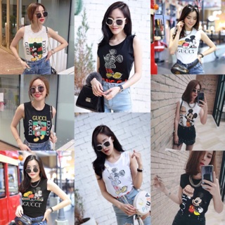 🐹พร้อมส่ง🐹 เสื้อแขนกุดแฟชั่น Cotton 💯%