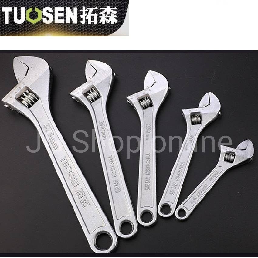 TUOSEN ประแจเลื่อน ปากตายเลื่อน ประแจสไลด์ กุญแจเลื่อน ประแจ เลื่อน ขนาด 6“ ,8' ,10' ,12'