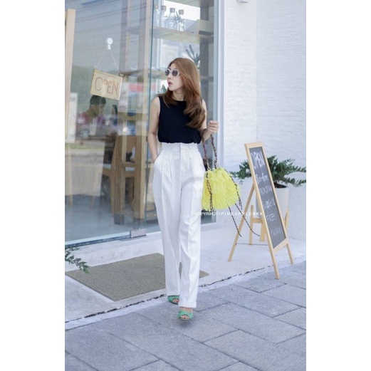 กางเกงลินินทรงบอยเอวสูง งานสวยทรงสวย - รูปที่ 6