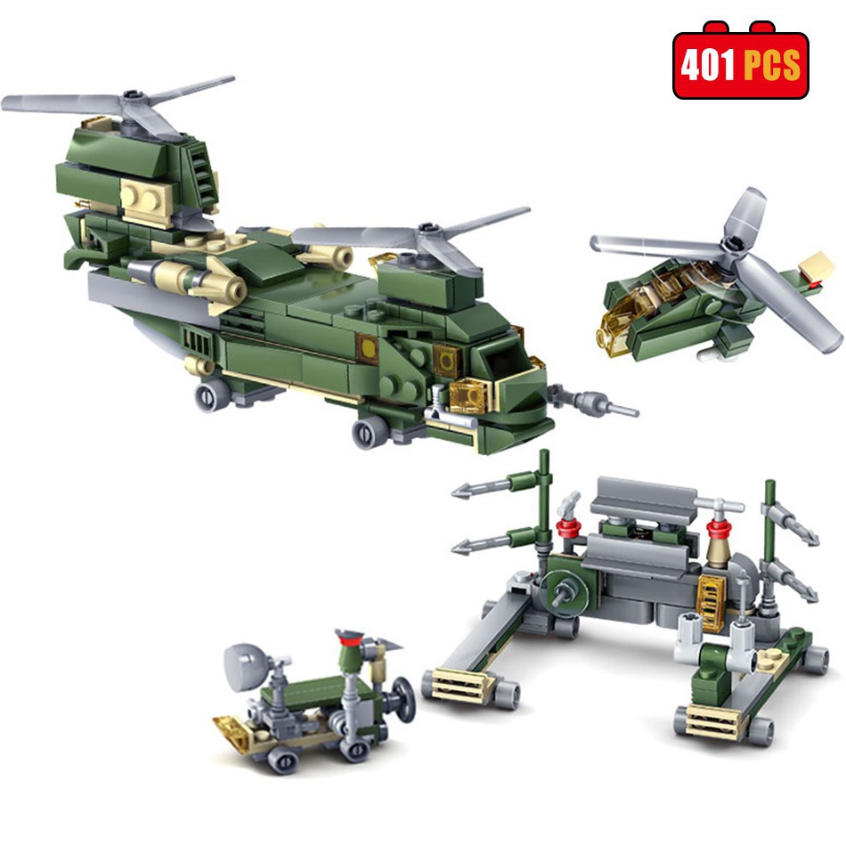 Lego compatible toy military tank helicopter model toy h3XU Shopee