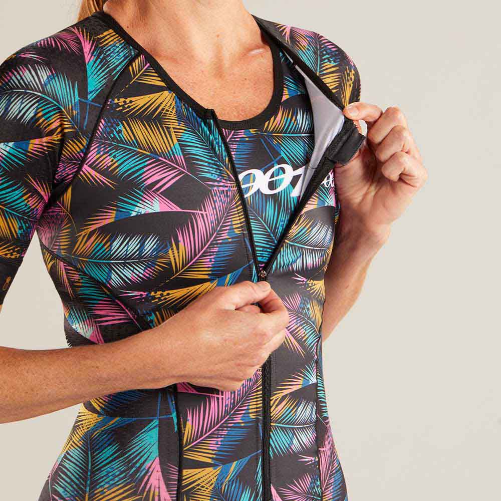 Zoot Womens LTD Triathlon Short Sleeve Racesuit - Ali'i 19 Size S: ชุดสูทไตรกีฬาสำหรับผู้หญิง Size S