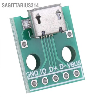 Sagittarius314 10Pcs Micro USB Female Socket to DIP Adapter Board 5 Pin 2.54mm Pitch