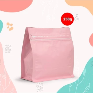 Wide Coffee Bag ถุงกาแฟ ถุงใส่เมล็ดกาแฟ มีวาล์ว มีซิป ขยายข้าง 100 - 500 กรัม จำนวน 10 ใบ มีให้เลือกหลายสี