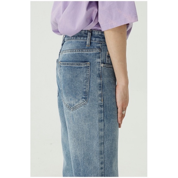 Milano jeans กางเกงยีนส์เอวสูงทรงกระบอก #4