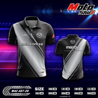 MOTOSHIRT เสื้อโปโล MAZDA MAZ-A07-20 เสื้อพิมพ์ลาย เสื้อคอปกแขนสั้น