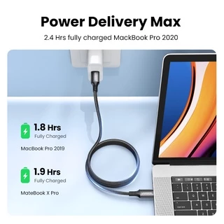 Ugreen สายชาร์จไนล่อนถัก 100W USB-C เป็น USB-C 5A QC4.0 1 เมตร 2 เมตร สําหรับ Macbook iPad Dell Huawei Samsung