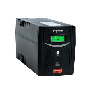 UPS เครื่องสำรองไฟฟ้า 2000VA 1400W ZIRCON LINE INTERACTIVE UPS Pure Sine Wave, DIGITAL DISPLAY  (PI-2000VA/1400W) BLACK