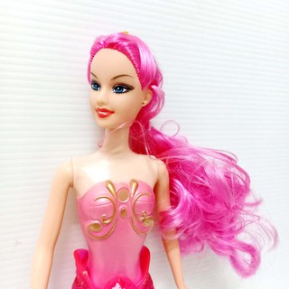 ตุ๊กตา นางเงือก ใส่ถ่าน มีไฟ DOLL MERMAID ตุ๊กตา นางเงือก สูง 32 ซม.แขน งอได้ พร้อมอุปกรณ์  สินค้าได้ตามรูปแน่นอน