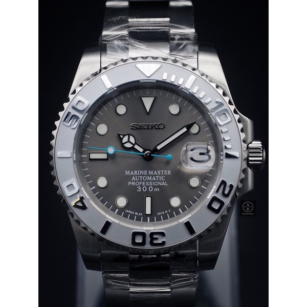 Seiko Mod Silver Yacht Master with Blue Hand (Yacht Edtion) | Shopee  Thailand