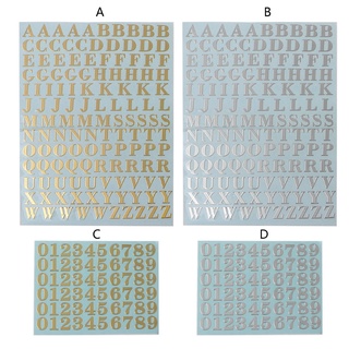 Siy สติกเกอร์โลหะ ลายตัวอักษร และตัวเลข 26 ตัวอักษร 2 แผ่น