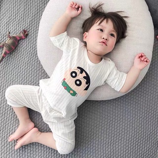 Childrens Pajamas Suit Boys Cotton Baby Thin Summer Boys