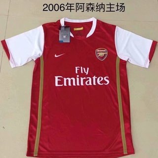 เสื้อกีฬาแขนสั้น ลายทีมชาติฟุตบอล Arsenal home 2006 AAA คุณภาพสูง ไซซ์ S-2XL